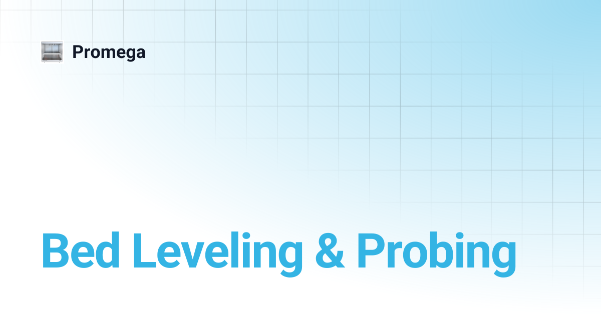 Bed Leveling & Probing | Promega